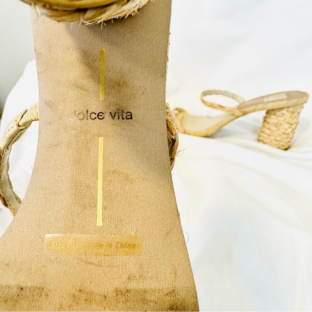 Dolce Vita Noles Heels NATURAL RAFFIA - Picture 15 of 15
